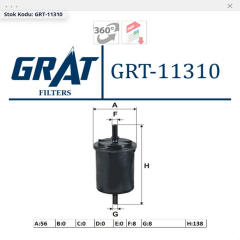 7700845961 Symbol Thalia 1.4 Benzin Filtresi  Grat 11310