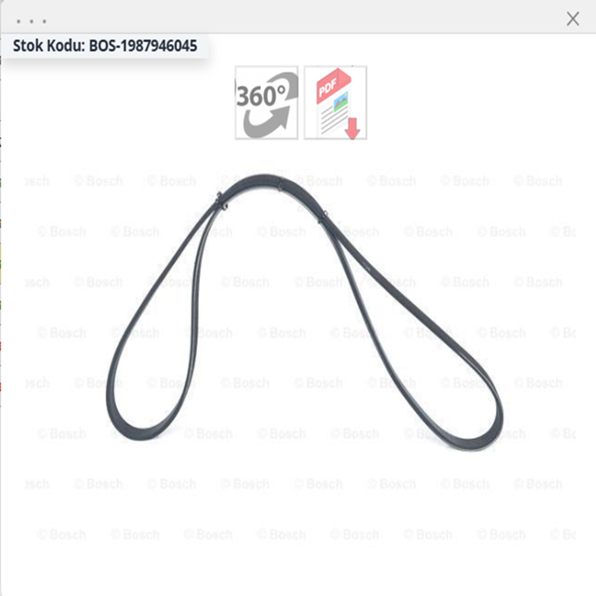 8200833541 Symbol Thalia 1.4  Alternatör Kayışı Bosch 1987946045 5PK1750