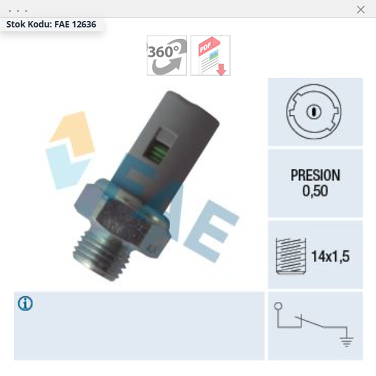 8200671279 Symbol 1.4 Yağ Müşürü Fae 12636